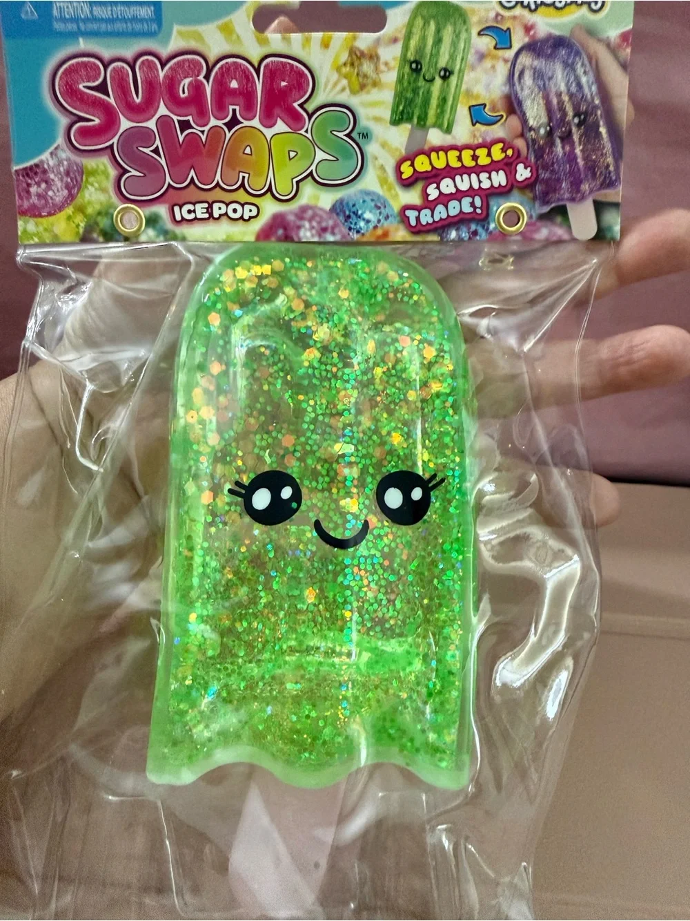 Sugar Swaps Glittery Green Popsicle Squishy Toy - Kids Learning Toy